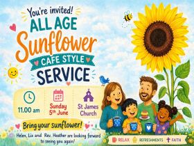 Cafe Church Sunflower competition Service 